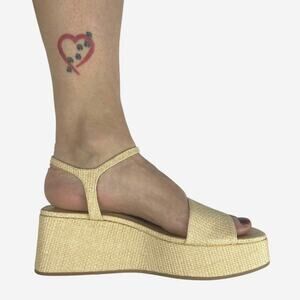 EUC - Reformation Zora Thatched Platform Sandals